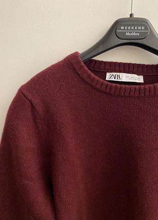Zara ❤️ вовняний светр бордо