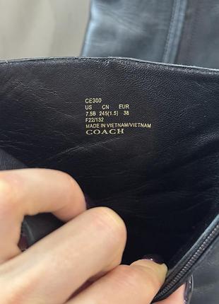 Шкіряні ботильйони coach оригінал 9