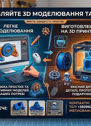 Легке 3d моделювання та 3d друк: від ідеї до готового виробу