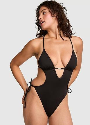 Суцільний купальник монокіні victoria's secret pink