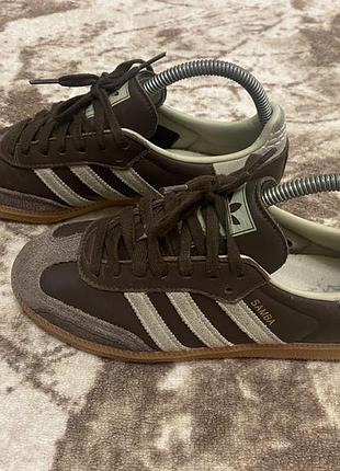 Оригінальні кросівки adidas samba og brown putty grey (id1481) • розмір 40 (25 см)