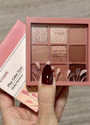 Палетка тіней etude house muhly romance palette 3