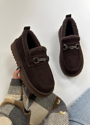 Зимние женские лоферы