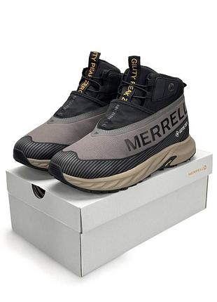 Мужские кроссовки merrell agility peak 5 zero fur taupe black beige