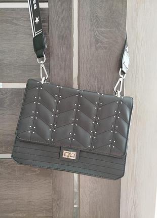 Жіноча сумка через плече dsquared² чорна стьобана