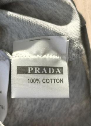 Лонгслів prada чоловічий чорний та сірий 4