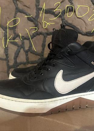 Черевики чоловічі nike шкіряні зимові чорні