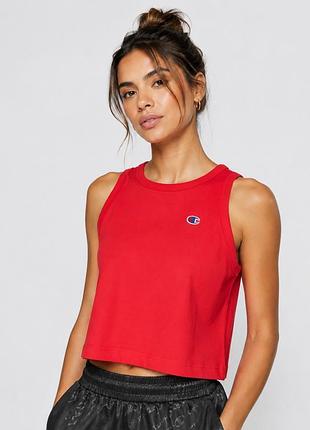 Champion майка женская xs s красная однотонная хлопковая (12346019-40)