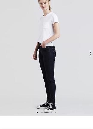 Джинси жіночі levi’s скіні темно-сірі з високою посадкою