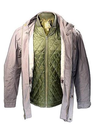 Куртка чоловіча timberland mount clay 3 в 1 демісезонна сіро-оливкова розмір s/m