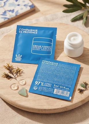 Увлажняющий крем-сорбет для лица compagnie de provence creme sorbet algue velours объем: 3 мл