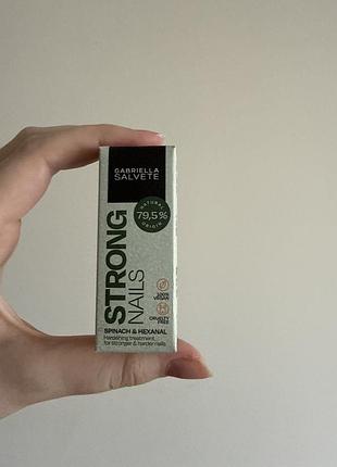Засіб для догляду за нігтями gabriella salvete strong nails spinach & hexanal для зміцнення