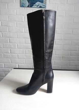 Кожаные высокие сапоги massimo dutti 4