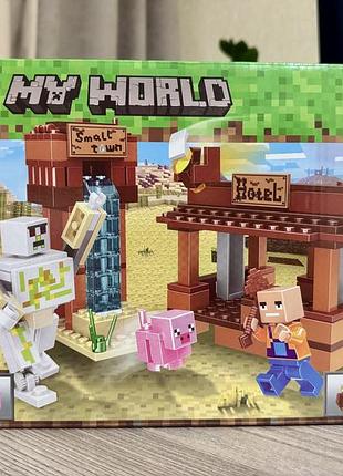 Конструктор bela minecraft майнкрафт 11133 міні-готель 203 деталі