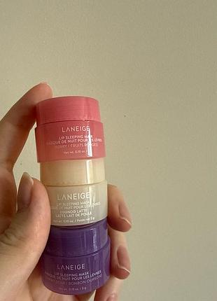 Бальзам для губ laneige lip sleeping mask міні-набір 3 г
