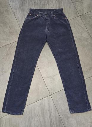 Жіночі вельветові джинси levi’s 517 bootcut (w28 l32) — темно-синій / графітовий колір