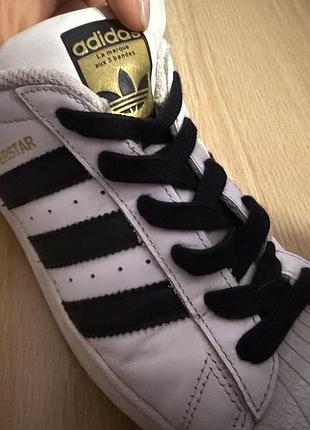 Кеди adidas superstar білі шкіряні 4