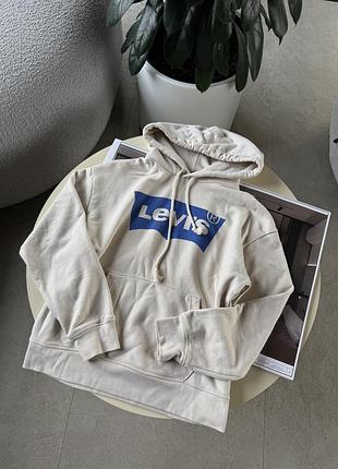 Жіночий худі levi’s жіноча толстовка levi’s бежеве худі levi’s