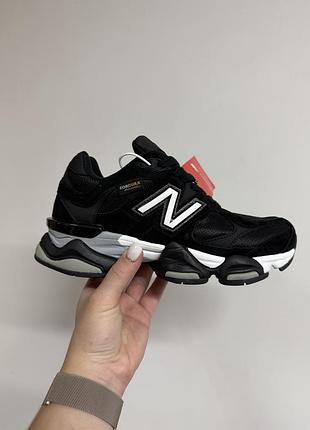 Кроссовки женские термо влагозащита new balance 9060 black white cordura