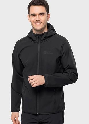 Чорна софтшел куртка jack wolfskin stormlock оригінал