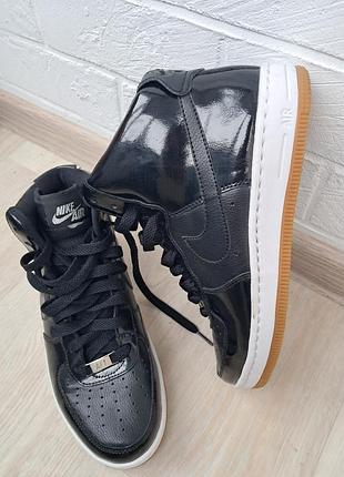 Кроссовки nike air force 1 high / mid (black gloss &amp; gum)