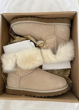 Ugg australia bailey button 5803 — нові замшеві уггі, натуральна овчина, 38, оригінал