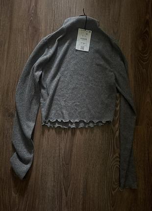 Кроп-топ жіночий bershka сірий розмір m