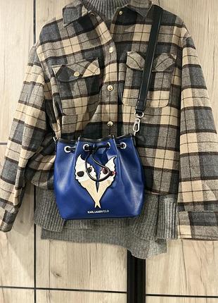 Оригінал! сумка karl lagerfeld crossbody bucket bag в ідеалі