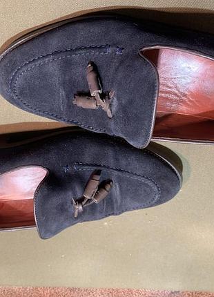 Чоловічі лофери massimo dutti із замші з китицями