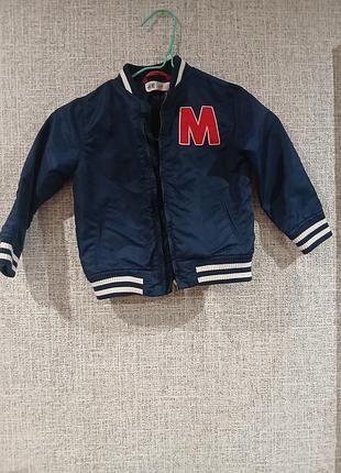 Куртка для хлопчика h&m синя 2-3 роки