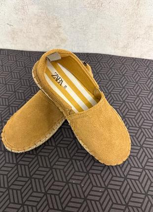 Мокасини дитячі zara гірчичні замшеві 29 розмір