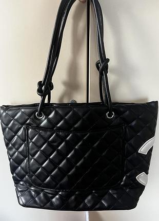 Сумка жіноча chanel тоут чорна стьобана