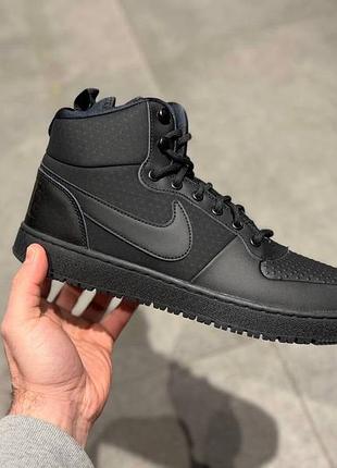 Черевики nike court borough mid winter чорні, розмір 42.5 (27 см)