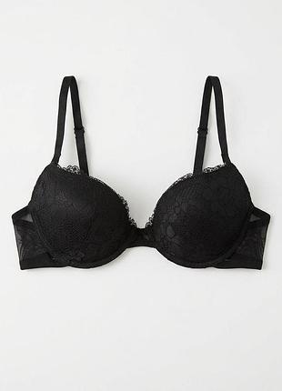 Мереживний бюстгальтер-пуш-ап primark 70в чорний б-1116/24