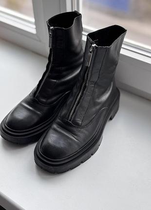 Черевики zara шкіряні