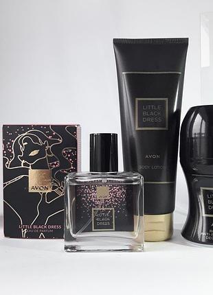 Женский набор avon little black dress: духи, лосьон, дезодорант, эйвон литл блек дресс