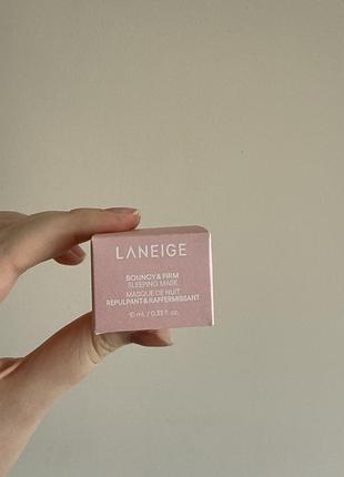 Нічна зміцнювальна маска для обличчя laneige bouncy & firm sleeping mask, 10 мл