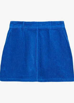 Міні-спідниця zara вельветова синя 4