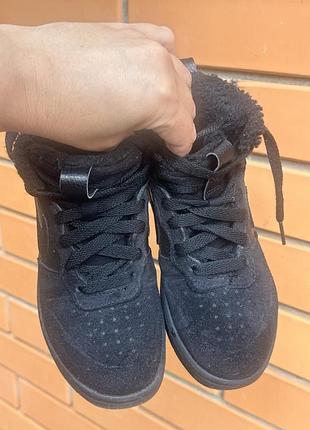 Кроссовки хайтопы nike теплые натуральный замш