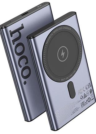 Портативний зп power bank hoco q32 bird pd20w з бзп 5000 mah metal gray