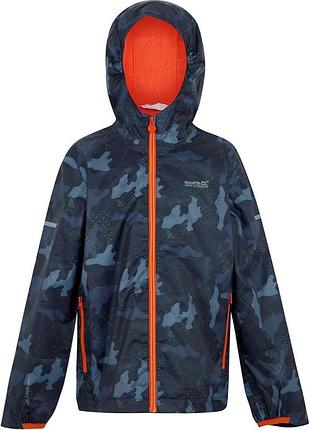 Вітровка дитяча regatta kids' printed lever ii камуфляжна navy / tangerine tango