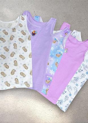 Набор детских нательных маек для девочек от бренда primark серии disney frozen