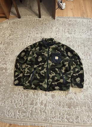 Куртка carhartt шерпа камуфляжна на блискавці