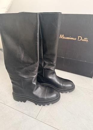 Massimo dutti flat track sole boot - чоботи високі, жокейські, труби (оригінал)