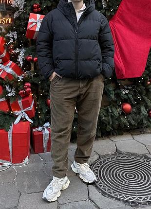 Вельветові чоловічі штани zara carrot fit у кольорі хакі, розмір 34/l
