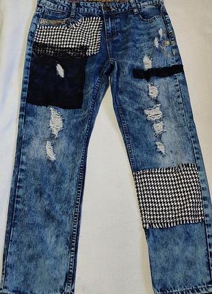 Оригінальні джинси desigual denim mulato boyfriend (р. 30 / l) печворк. ідеальний стан!