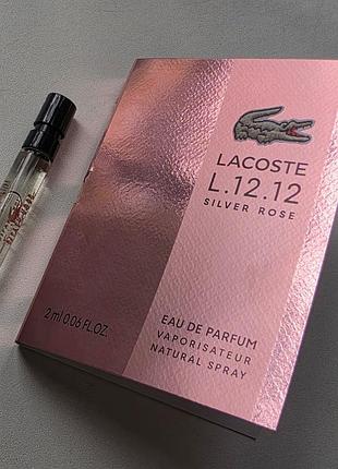 Жіноча парфумована вода пробник lacoste silver rose l.12.12