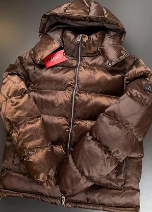 Hugo зимова куртка коричневого кольору s-xxl
