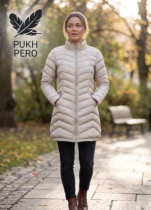 Жіночий пуховик pukh pero бежевий розмір l