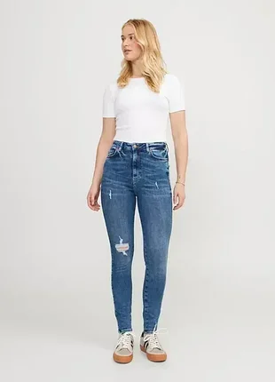 Jjxx джинси скінні skinny high waist жіночі сині xs xl (12345782-12)